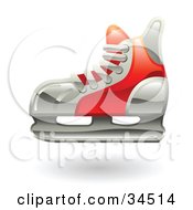 Red Hockey Ice Skate