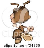 Poster, Art Print Of Cute Brown Ant Character Walking Away