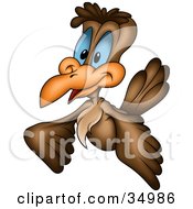 Poster, Art Print Of Brown Cuckoo Bird Flying