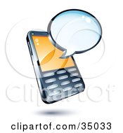 Blank Chat Window Over A Cell Phone