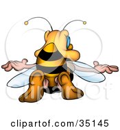 Honey Bee Sticking His Butt In The Air