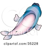 Clipart Illustration Of A Purple And Blue Fish Showing Is Gradient Belly by dero