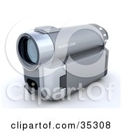 Clipart Illustration Of A 3d Personal Cam Corder Facing To The Left
