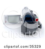 Poster, Art Print Of 3d Personal Cam Corder With The Screen Open Facing Away