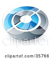 Poster, Art Print Of Pre-Made Logo Of A Blue And Orange Target Or Circles