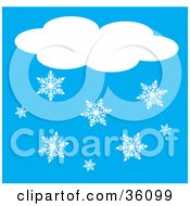 Poster, Art Print Of Snowflakes Below A Cloud