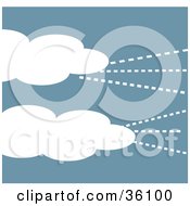 Clipart Illustration Of Strong Winds Blowing Clouds by Maria Bell