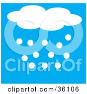 Poster, Art Print Of Hail Or Snow Flowing From A Cloud