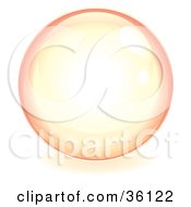 Clipart Illustration Of A Pastel Pink Reflective Crystal Ball Marble Or Orb by Frog974