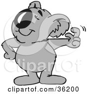 Clipart Illustration Of A Koala Snapping His Fingers