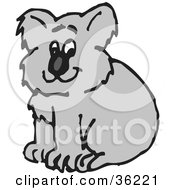 Clipart Illustration Of A Friendly Sitting Koala