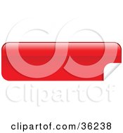 Long Red Blank Peeling Sticker Or Label