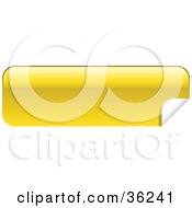 Long Yellow Blank Peeling Sticker Or Label