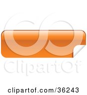 Long Orange Blank Peeling Sticker Or Label