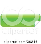 Long Green Blank Peeling Sticker Or Label