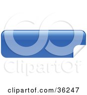 Long Blue Blank Peeling Sticker Or Label