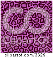 Clipart Illustration Of A Pink Leopard Fur Patterned Background