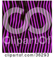 Clipart Illustration Of A Pink Zebra Stripe Fur Pattern Background