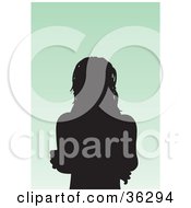 Poster, Art Print Of Avatar Of A Silhouetted Woman With Layered Hair