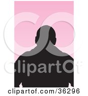 Clipart Illustration Of An Avatar Of A Silhouetted Muscular Man