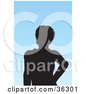Poster, Art Print Of Avatar Of A Silhouetted Woman With Short Hair