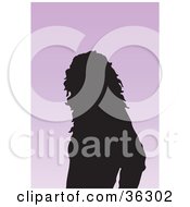 Poster, Art Print Of Avatar Of A Silhouetted Lady With Wavy Hair