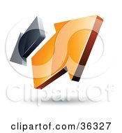 Pre-Made Logo Of Orange And Gray Arrows Going In Opposite Directions