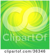 Clipart Illustration Of A Swirling Green And Yellow Background by elaineitalia