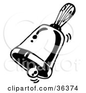Clipart Illustration Of A Ringing Handheld Bell by LoopyLand