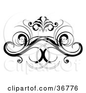Clipart Illustration Of A Black Decorative Design Element Or Back Tattoo by OnFocusMedia #COLLC36776-0049