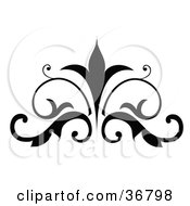 Clipart Illustration Of A Silhouetted Embellishment Design