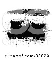 Clipart Illustration Of Black Splatters Or Blank Text Boxes