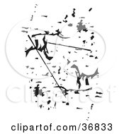 Poster, Art Print Of Black Grunge Scratch And Splatter Texture