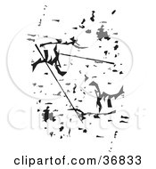 Clipart Illustration Of A Black Grunge Scratch And Splatter Texture