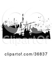 Clipart Illustration Of A Black Grunge Scratch Design Element