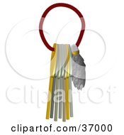 Clipart Illustration Of A Lucky Rabbits Foot And Keys On A Ring