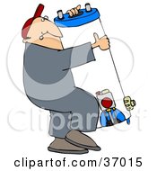 Poster, Art Print Of Man Carrying A Heavy Water Heater