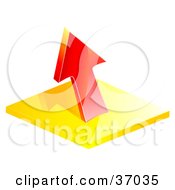 Clipart Illustration Of A Red Loss Arrow Pointing Up by elaineitalia