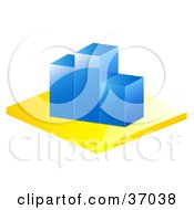 Clipart Illustration Of A Blue Bar Graph Depicting Loss And Decrease by elaineitalia