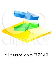 Clipart Illustration Of Blue And Green Arrows Flowing In Different Directions by elaineitalia