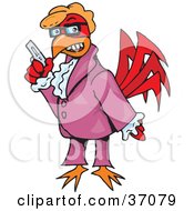 Poster, Art Print Of Red Rooster Disguised As A Shag Agent