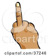 Clipart Illustration Of A Mad Persons Hand Flipping Somone Off by Andy Nortnik