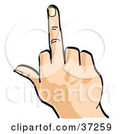 Clipart Illustration Of A Mad Person Flipping The Bird