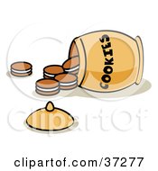 Poster, Art Print Of Tipped Over Jar With Cookies Spilling Out