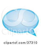 Clipart Illustration Of A Shiny Light Blue Word Text Speech Or Though Balloon Or Bubble by YUHAIZAN YUNUS #COLLC37310-0081