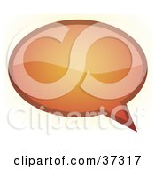 Clipart Illustration Of A Dark Orange Word Text Speech Or Though Balloon Or Bubble