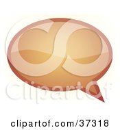 Clipart Illustration Of An Orange Word Text Speech Or Though Balloon Or Bubble