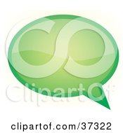 Clipart Illustration Of A Green Word Text Speech Or Though Balloon Or Bubble