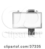 Clipart Illustration Of A Short Blank Billboard Ready For Your Text by Frog974