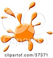 Clipart Illustration Of An Orange Paint Splatter by Prawny #COLLC37371-0089